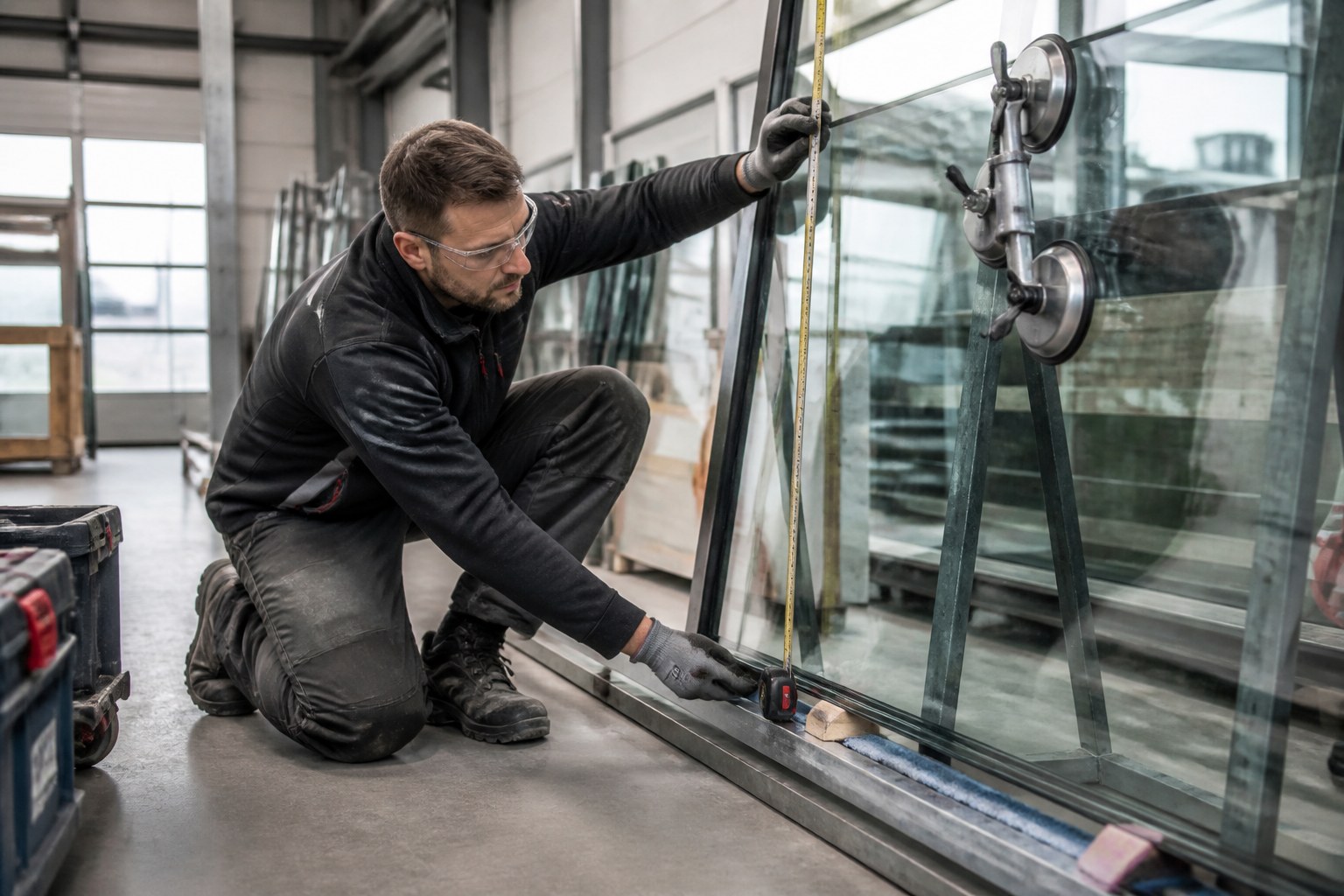 Glazier application portfolio with vocational certificates, CV and a subtle outline of Germany
